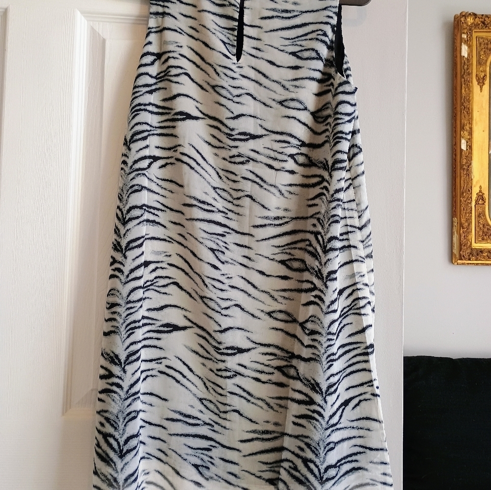 NWT Three Eighty Two‎ Sleeveless Zebra Print Dress Lined NWT Size XS - Picture 8 of 10